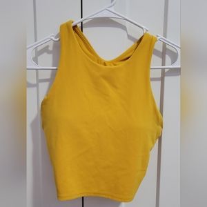 Yellow cropped Athleta tank